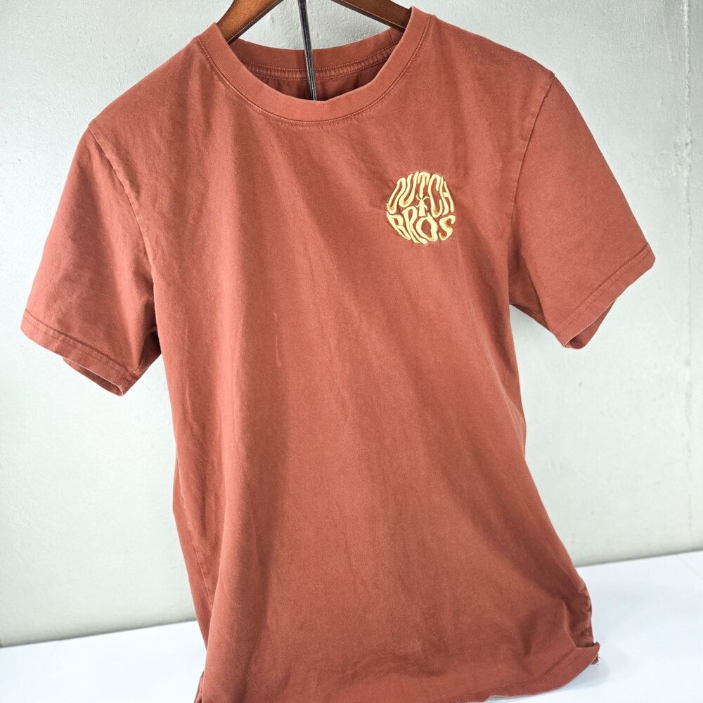 Dutch Bros Coffee Embroidered Logo T-Shirt Men’s Medium Brown